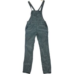 Free People Corduroy Overalls Pants Green Tint Size 25 Bib Jumpsuit